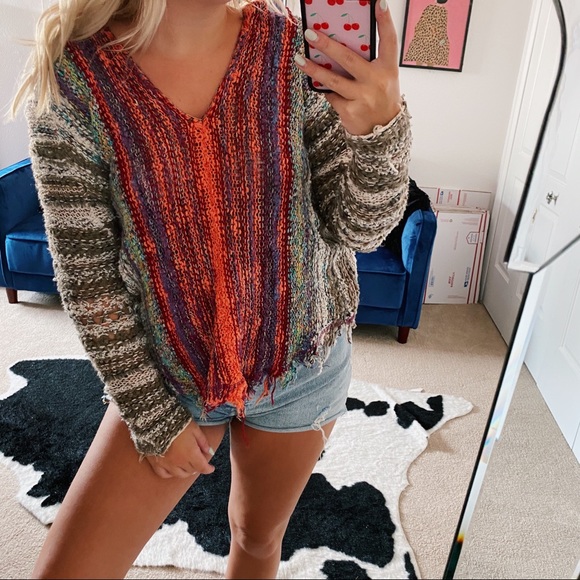free people rainbow cardigan